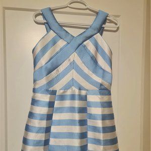 Blue and White striped dress.